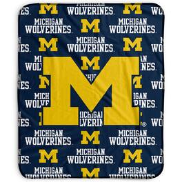 Pegasus - Michigan Wolverines 50" x 60" Repeat Wordmark Fleece Blanket - Multicolor