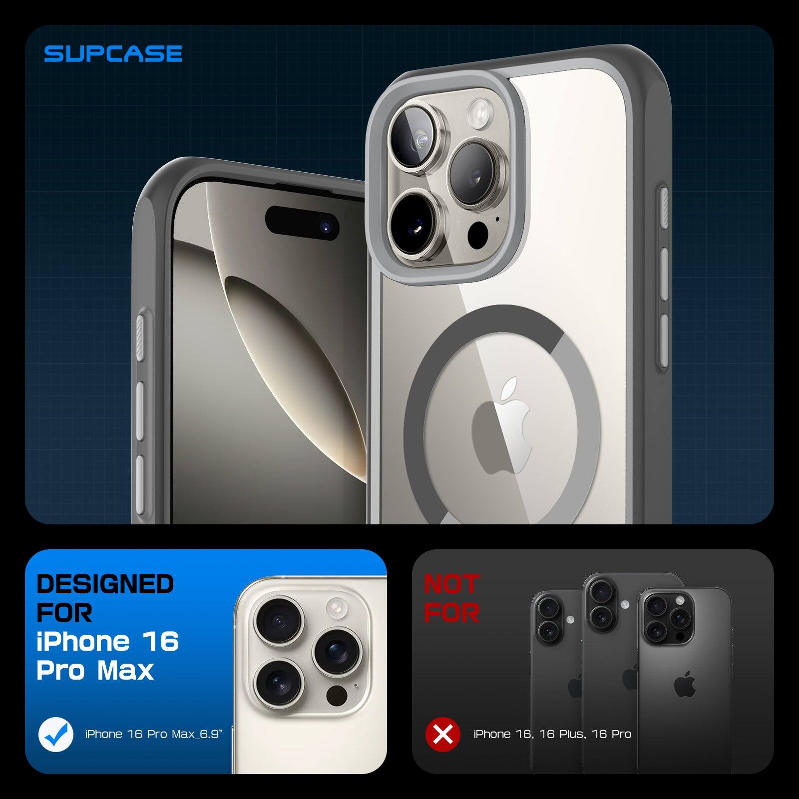 SUPCASE DESIGNED FOR iPhone 16 Pro Max NOT FOR iPhone 16, 16 Plus, 16 Pro