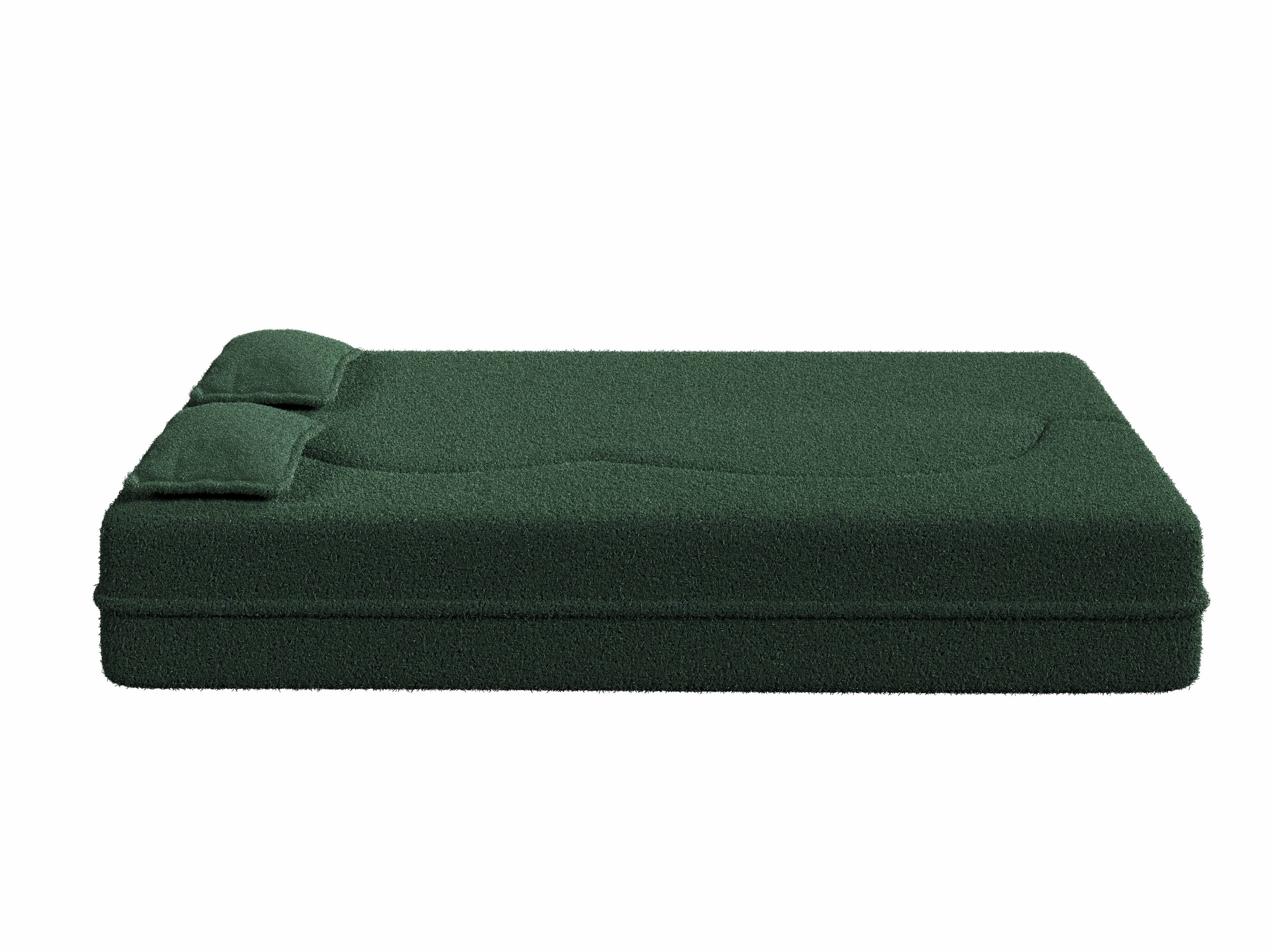 Alt View 6. Dyonery - Dyonery 78" Convertible Sofa Bed Full Size,Teddy Boneless Sofa with 2 Pillows,Sleeper Sofa Bed for Living Room,Green - Green.