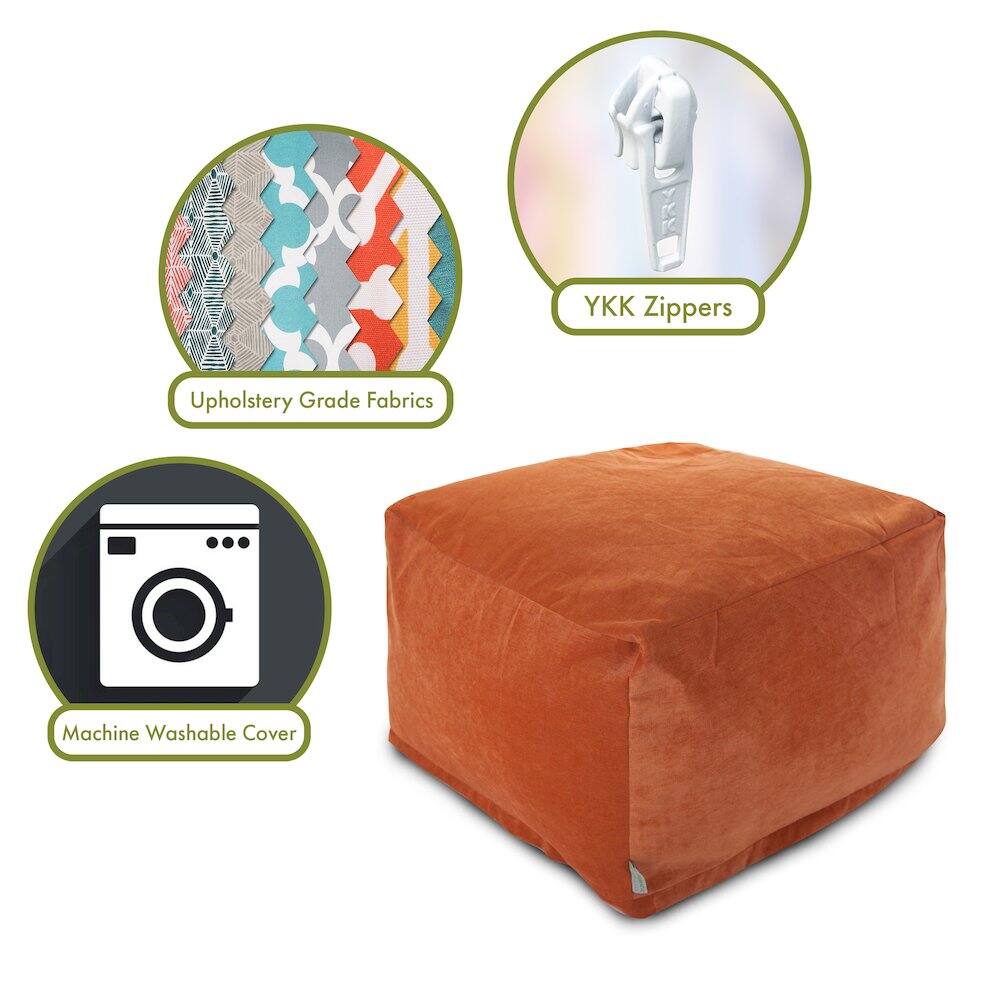 - Upholstery Grade Fabrics
- YKK Zippers
- Machine Washable Cover