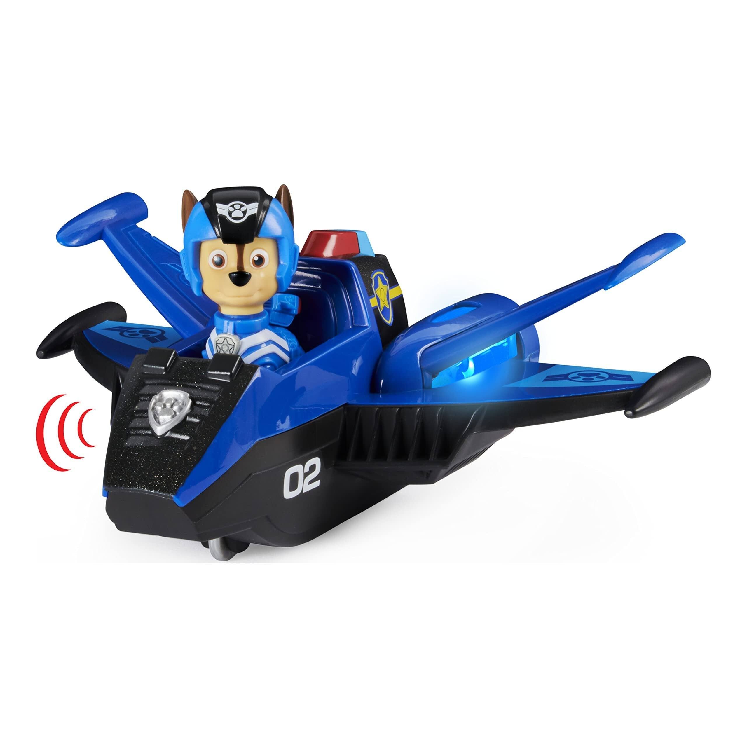 Alt View 1. Paw Patrol - Paw Patrol Jet to the Rescue Chase Deluxe Transforming Vehicle with Lights and Sounds, Collectible Pup, Ages 3+ - Multicolor.
