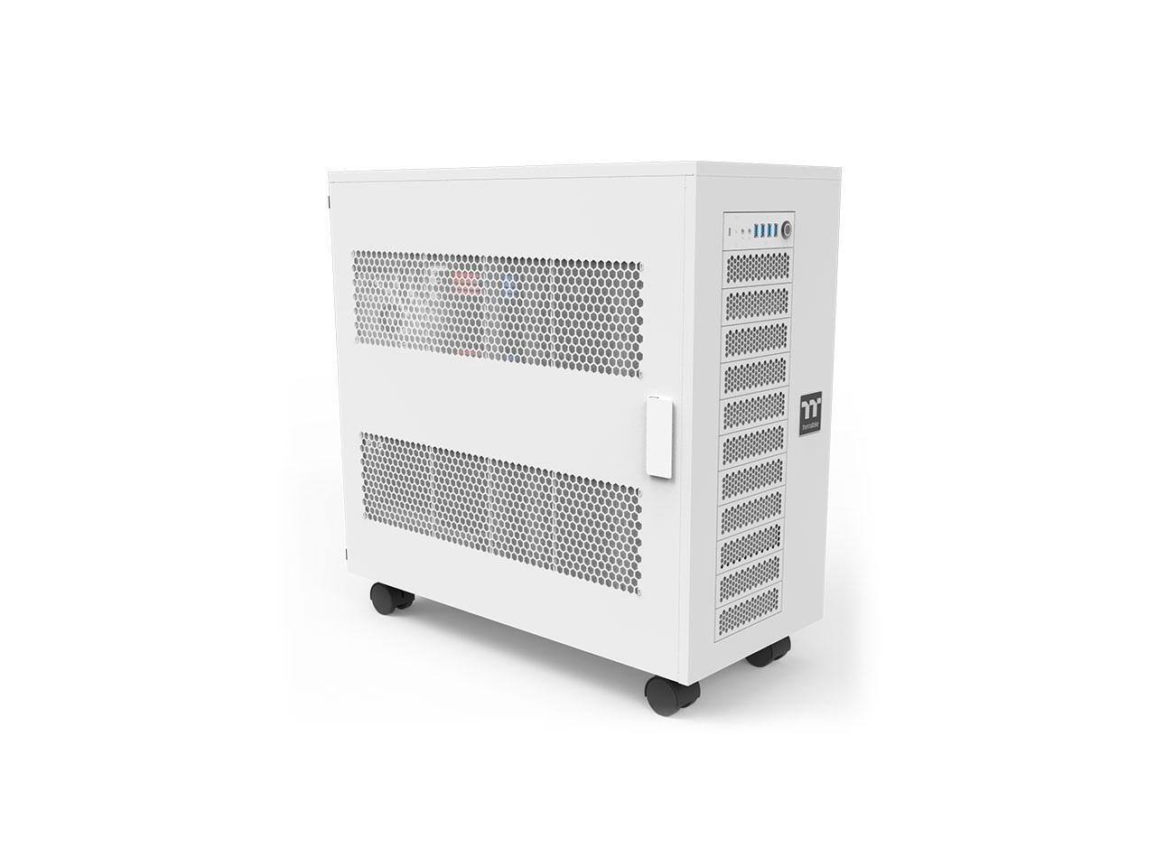 Alt View 1. Thermaltake - Thermaltake AX700 Snow Super Tower Chassis - Super Tower - Snow - Steel, SPCC - 20 x Bay - XL-ATX, SSI CEB, SSI EEB - Black.