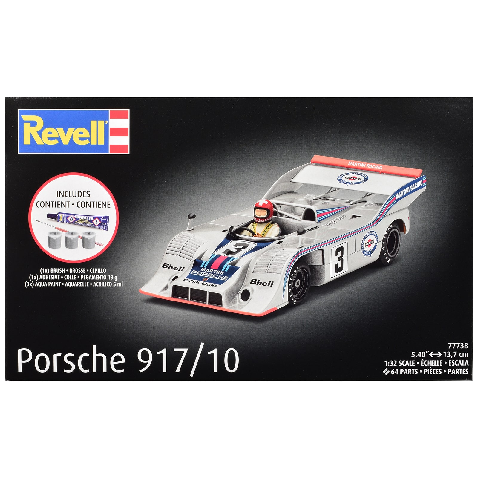 Level 4 Model Kit Porsche 917/10 All-Included Kit 1/32 Scale Model by Revell price history on PriceWatchPro