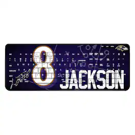 Keyscaper - Lamar Jackson Baltimore Ravens Wireless Keyboard - Black