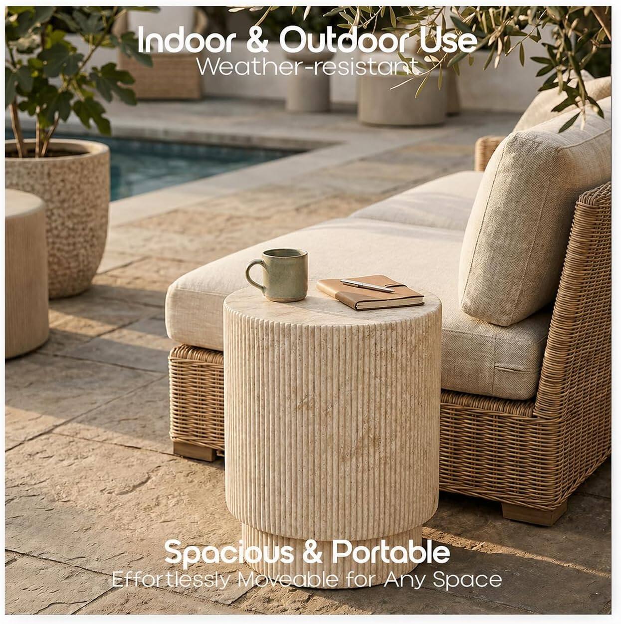Indoor & Outdoor Use  
Weather-resistant  

Spacious & Portable  
Effortlessly Moveable for Any Space