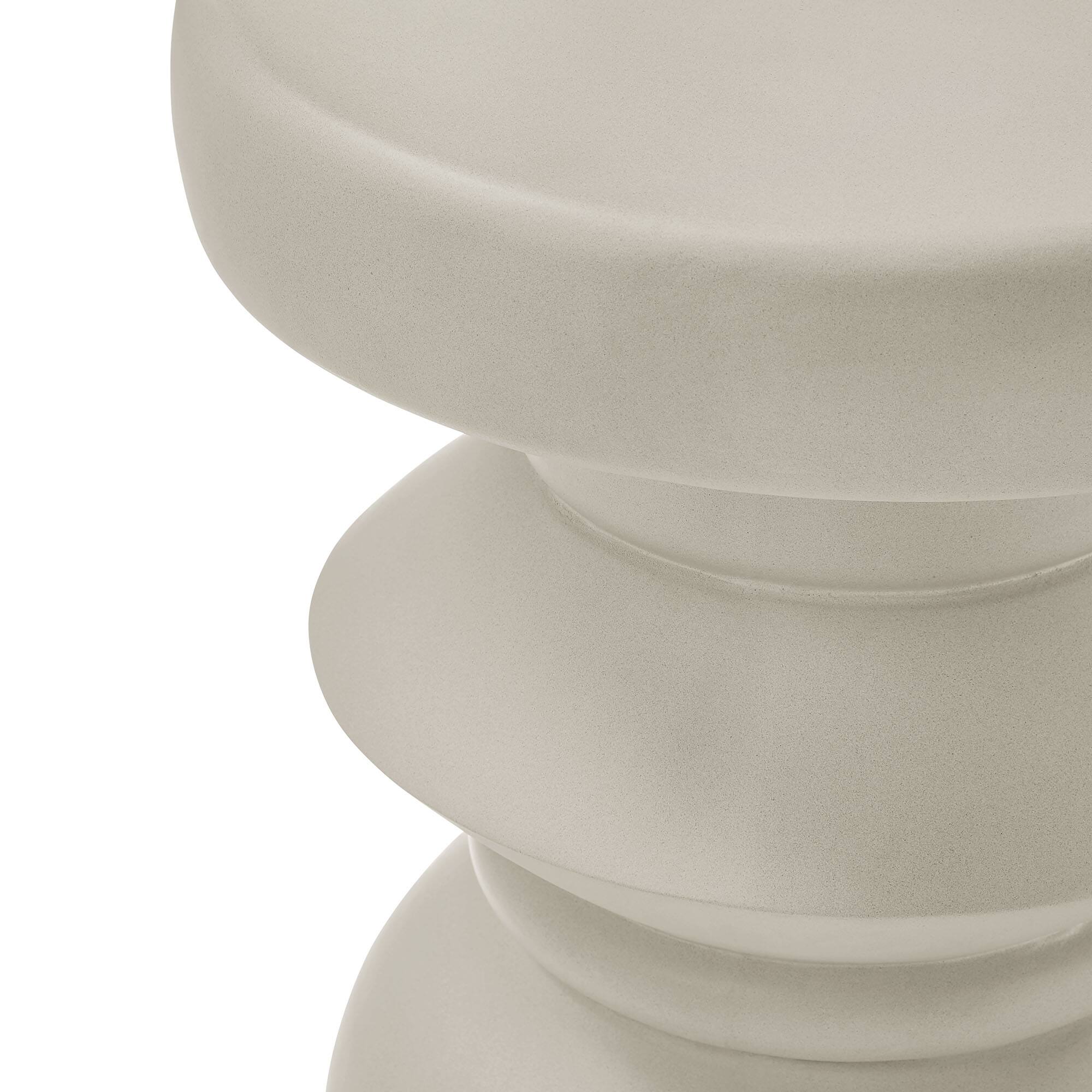 Alt View 5. Modway - Terza Indoor - Outdoor Patio Concrete Side Table by Modway - Light Gray.