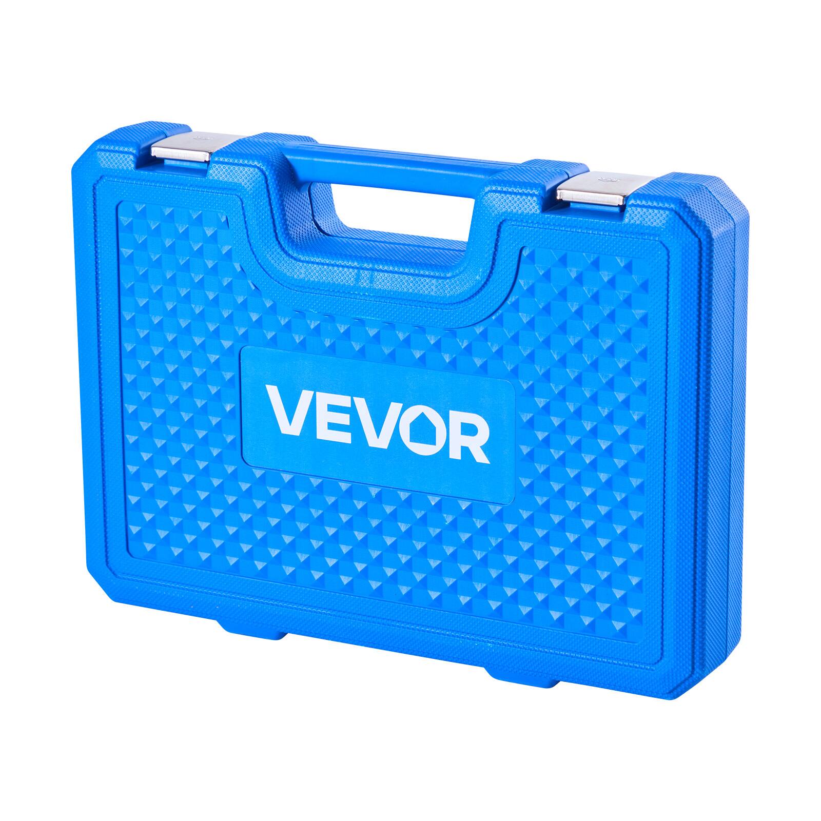 Alt View 5. VEVOR - Bearing Press Kit, 7 Pcs,Bearing Race and Seal Driver Set with 5 Bushings, Handle Shaft and Extension Rod,Bushing Driver - Blue.