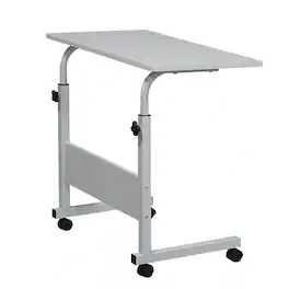 Winado - Home Side Table Sofa End Cart Laptop PC Rolling Computer Desk Stand Coffee Tray - White