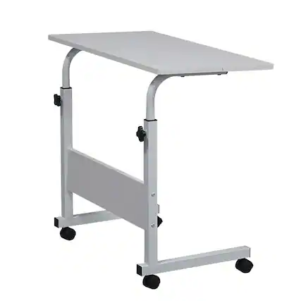 Front. Winado - 31.5" Home Side Table Sofa End Cart Laptop PC Rolling Computer Desk Stand Coffee Tray Hight Adjustable 27.5"- 37.8" - White.