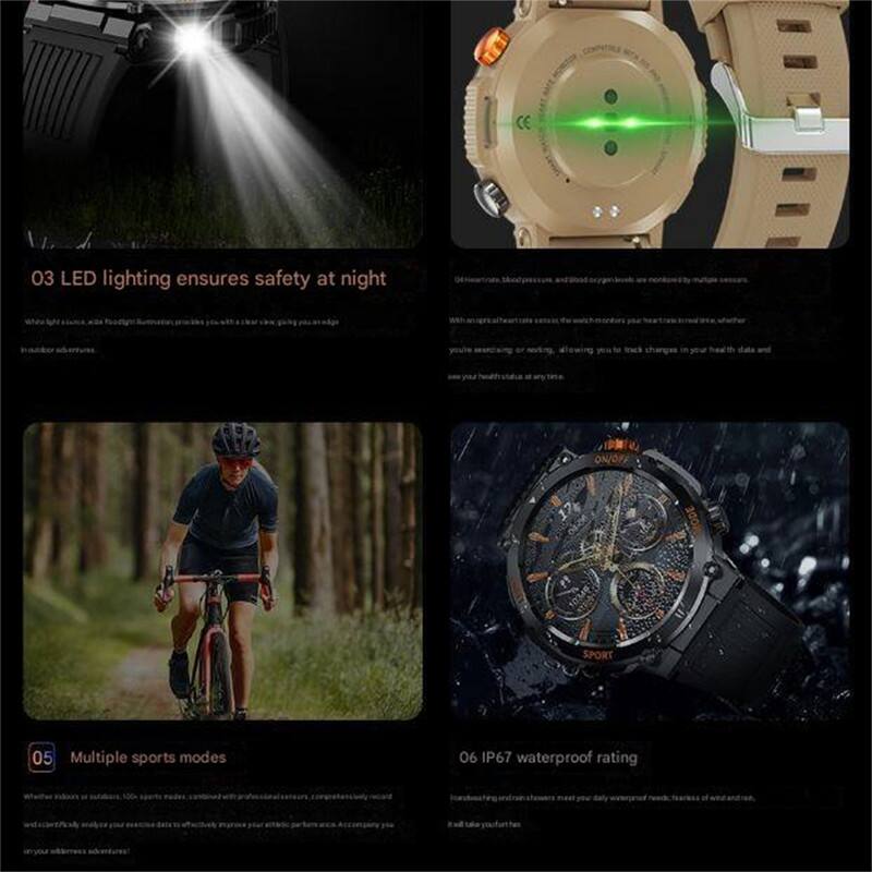 03 LED lighting ensures safety at night

05 Multiple sports modes

06 IP67 waterproof rating