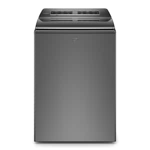 Whirlpool - 5.2/5.3 Cu. Ft. High Efficiency Smart Top Load Washer with 2 in 1 Removable Agitator - Chrome Shadow
