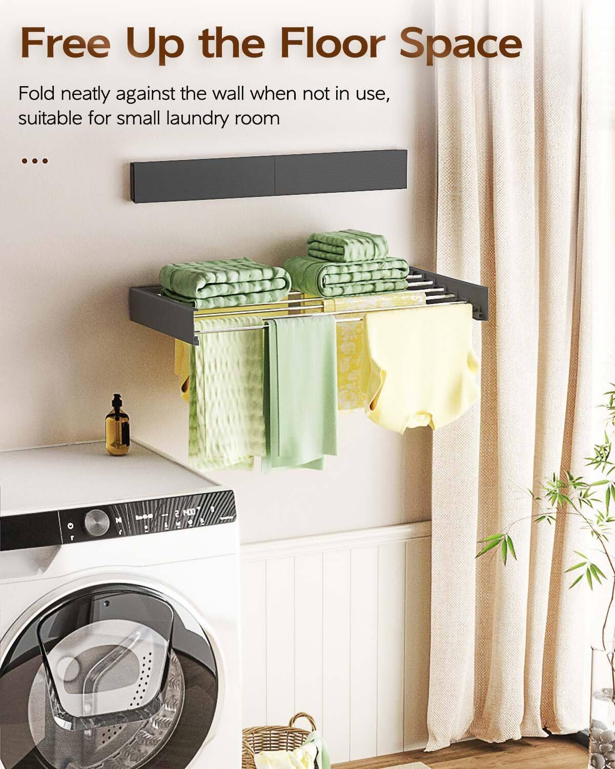 Free Up the Floor Space

Fold neatly against the wall when not in use, suitable for small laundry room