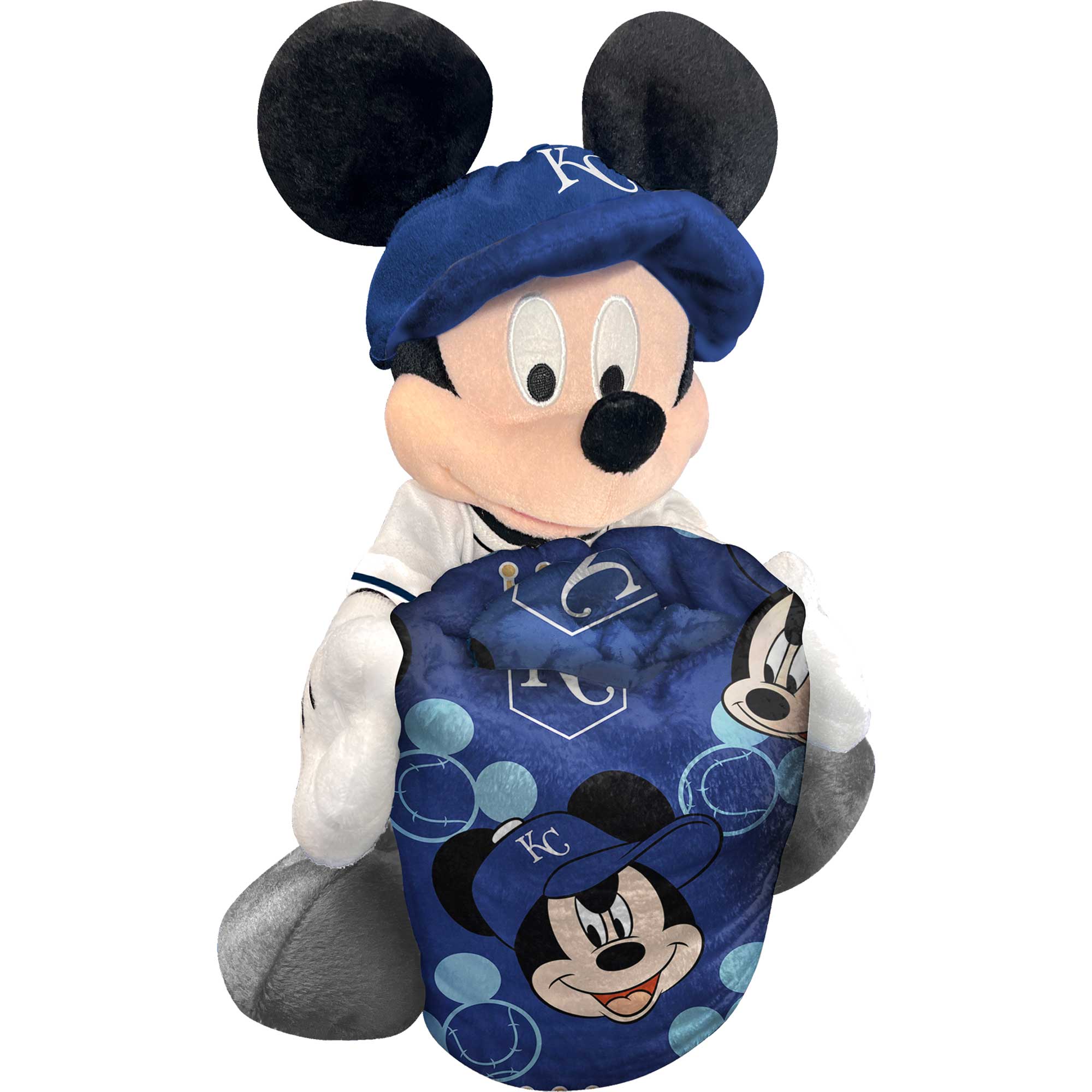 Alt View 1. Northwest - Kansas City Royals Mickey Hugger Pillow & Silk Touch Throw Set - Multicolor.