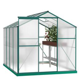 Mondawe - 6X8FT Polycarbonate Walk-in Greenhouse - Green