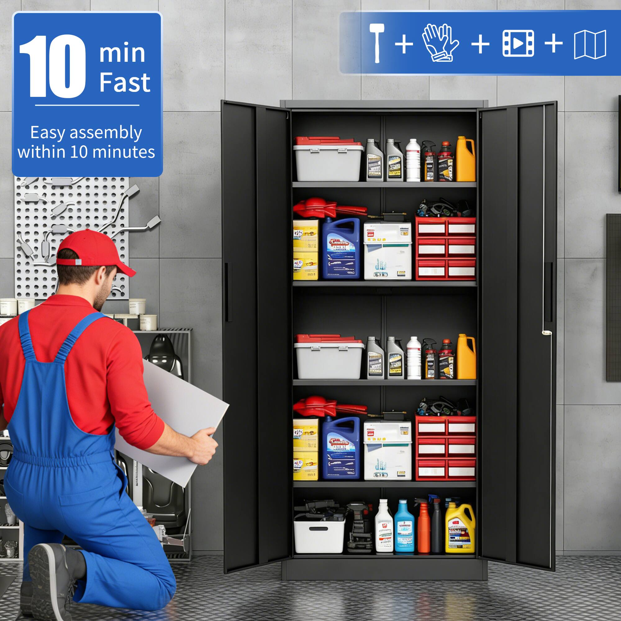 10 min Fast  
Easy assembly within 10 minutes