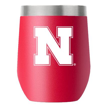 Front. Gametime Sidekicks - Nebraska Huskers 12oz. Stemless Tumbler - Multicolor.