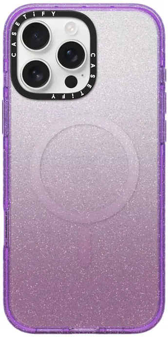 CASETiFY iPhone 16 Pro Max Glitter Case MagSafe Compatible Purple CASETiFY iPhone 16 Pro Max Glitter Case MagSafe Compatible Purple