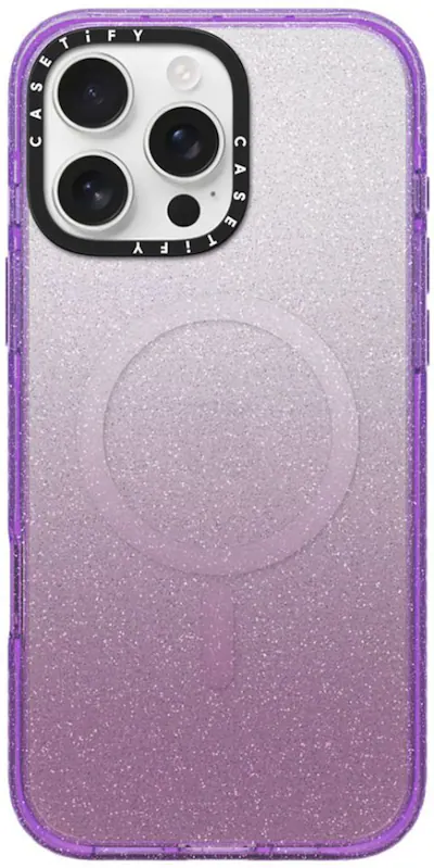 CASETiFY iPhone 16 Pro Max Glitter Case MagSafe Compatible Purple CASETiFY iPhone 16 Pro Max Glitter Case MagSafe Compatible Purple