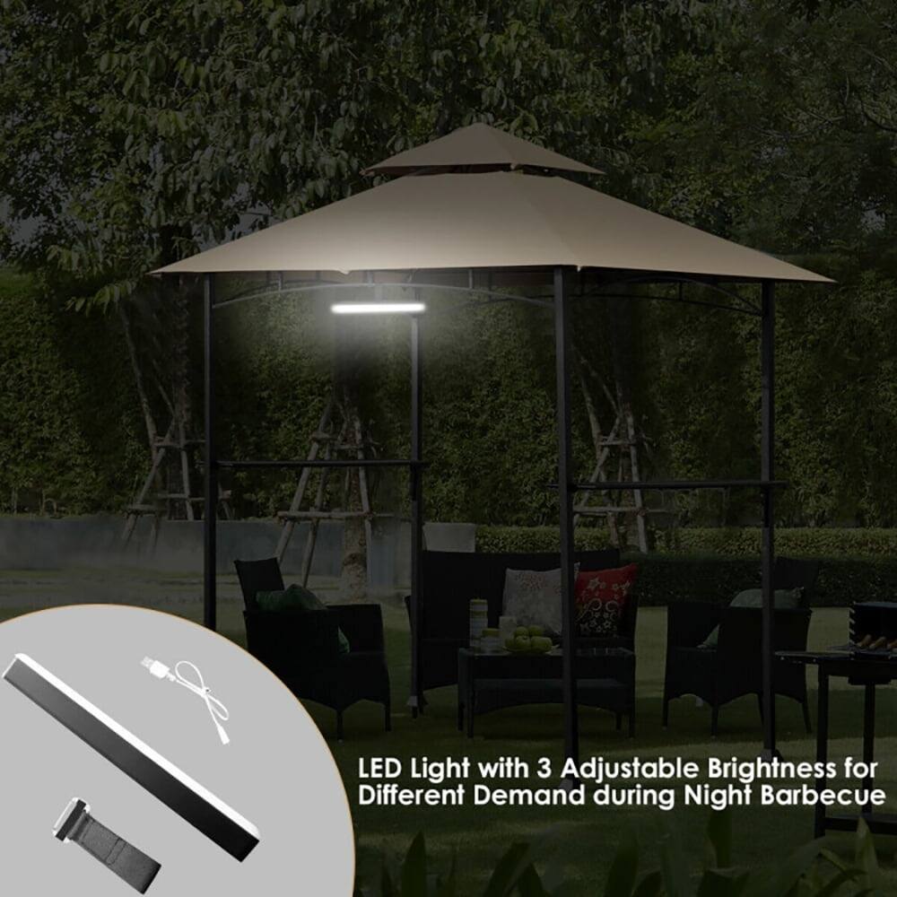 LED Light with 3 Adjustable Brightness for Different Demand during Night Barbecue