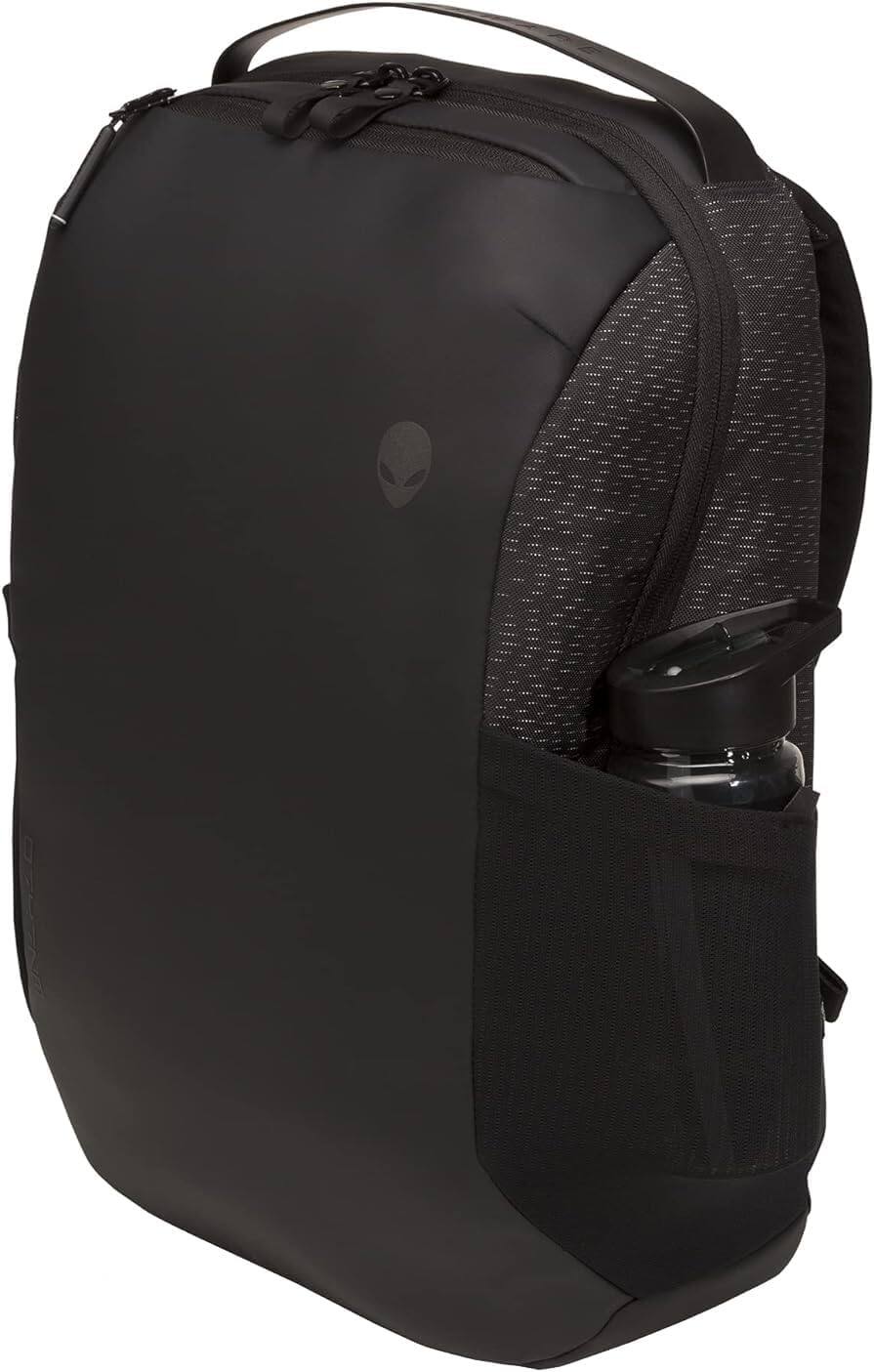 Left. Dell - Dell Alienware Horizon 17" Gaming Backpack-AW423P - Galaxy Weave Black.