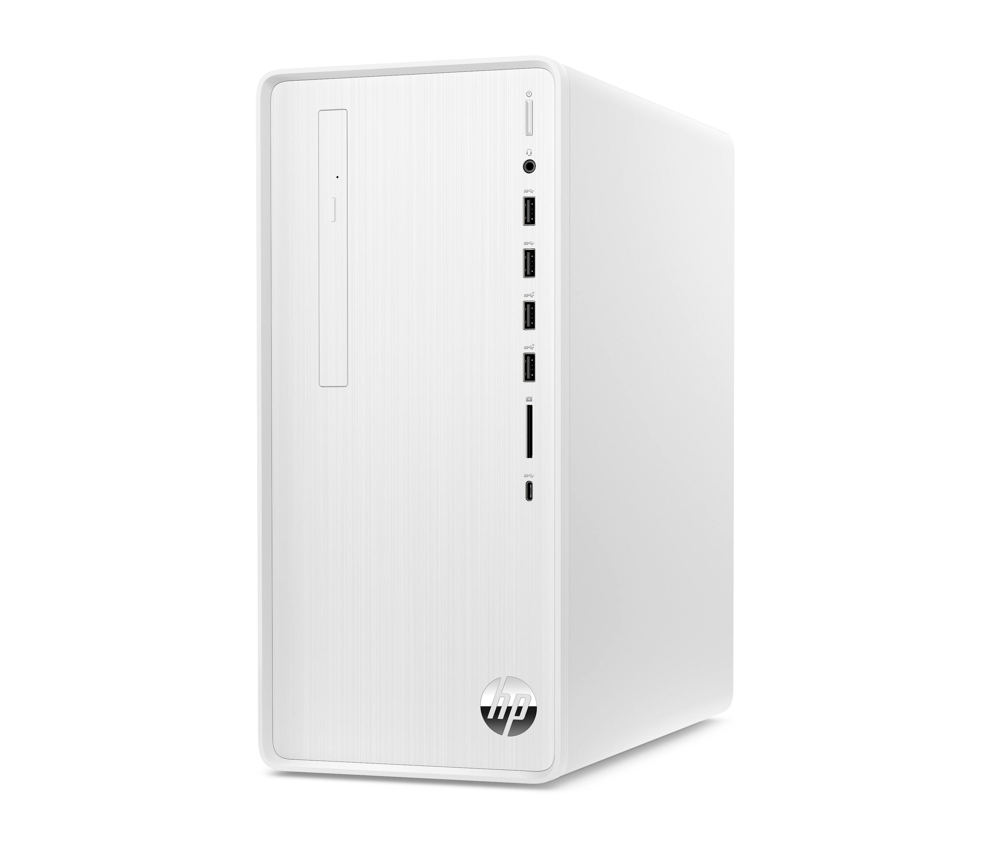 Alt View 2. HP - Pavilion Desktop - Intel Core i5-12400 - 8GB Memory - 512GB SSD - Snow white.