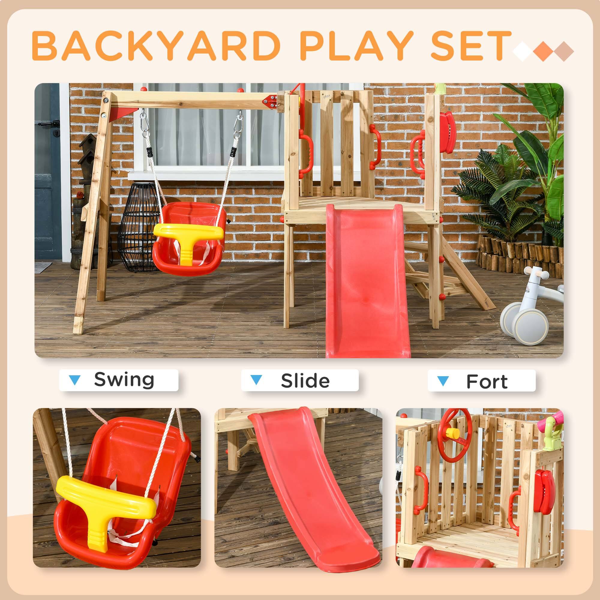 BACKYARD PLAY SET

- Swing
- Slide
- Fort