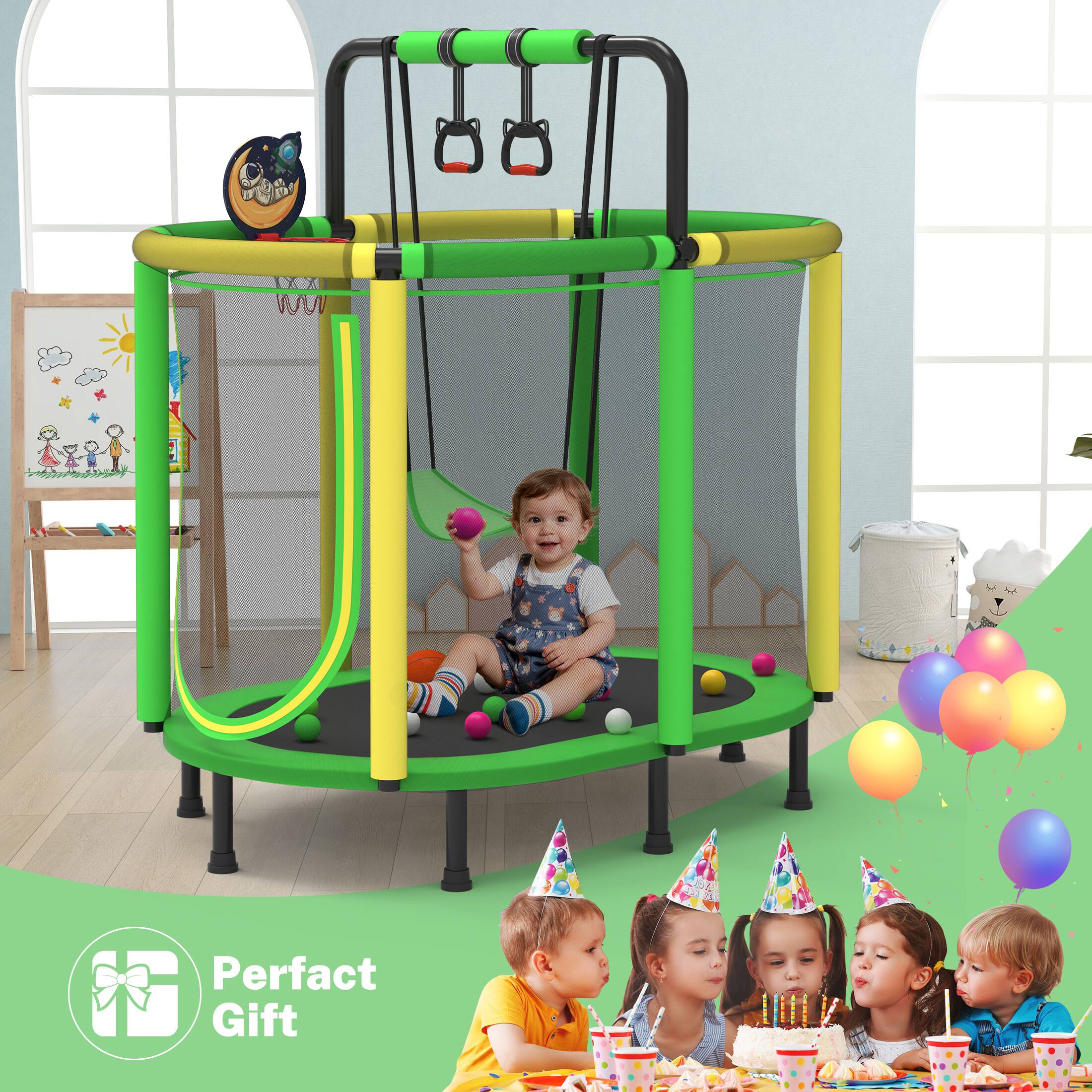 Segmart Toddler Trampoline with Enclosure Net, 60