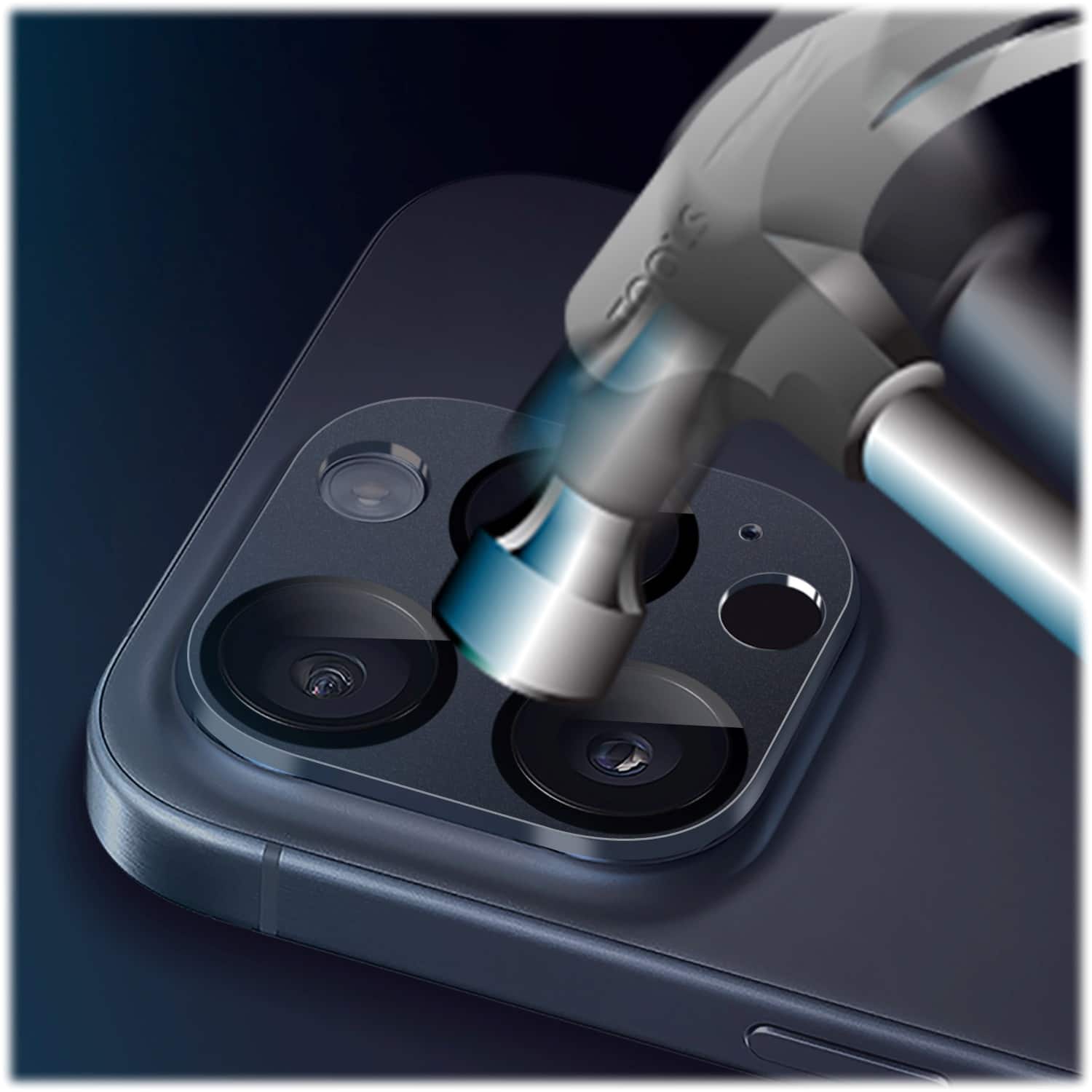 Alt View 13. SaharaCase - ZeroDamage Camera Lens Protector for Apple iPhone 15 Pro and iPhone 15 Pro Max (2-Pack) - Blue.