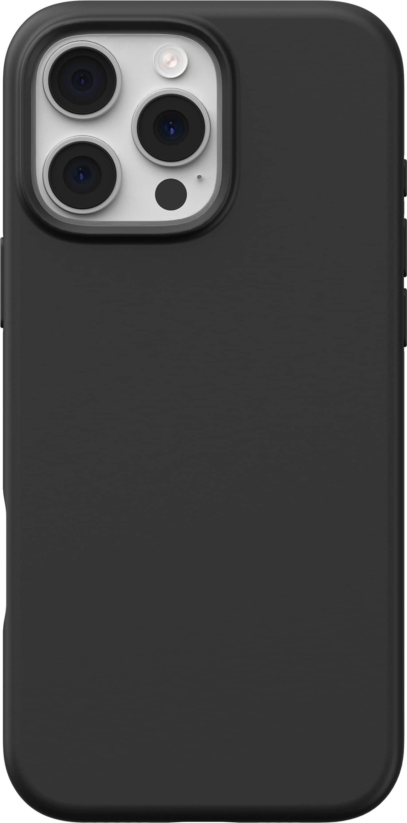 Insignia™ - Silicone Case with MagSafe for iPhone 16 Pro - Black - Front_Zoom