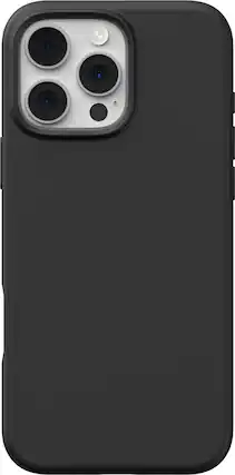 Front. Insignia™ - Silicone Case with MagSafe for iPhone 16 Pro - Black.