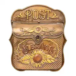 BreeBe - Look Sunflower Blessings Post Box - Copper
