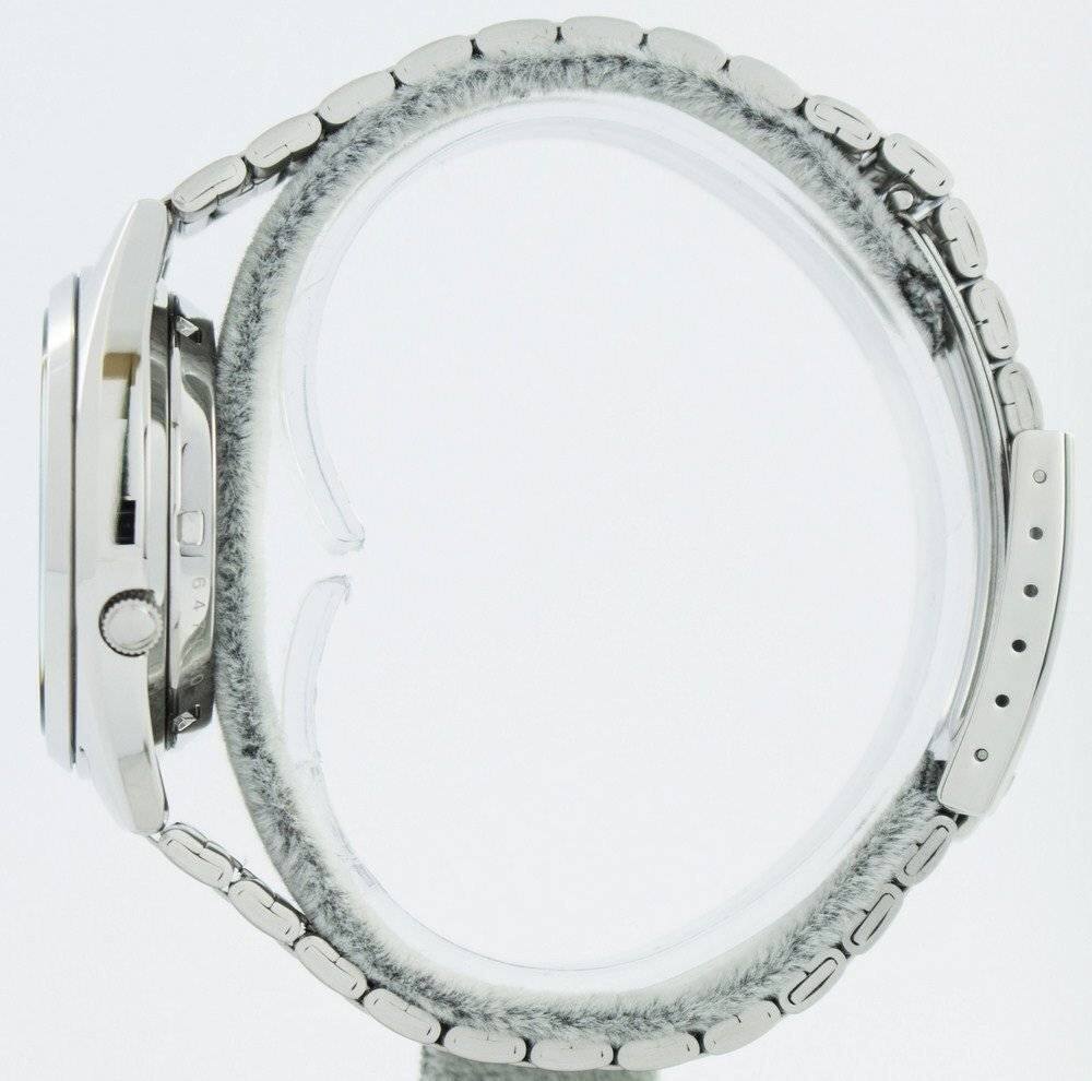 Left. Seiko - Seiko 5 Automatic SNXS79J1 Mens Watch 21 Jewels Japan Made Stainless Steel Black Dial Date/Day Display 30M - Silver/Black.