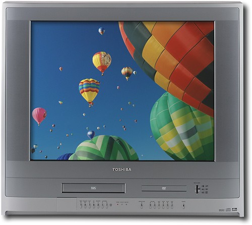 Best Buy Toshiba 27 Flat Tube Standard Definition Digital Tv Dvd Vcr Combo Silver Mw27h62