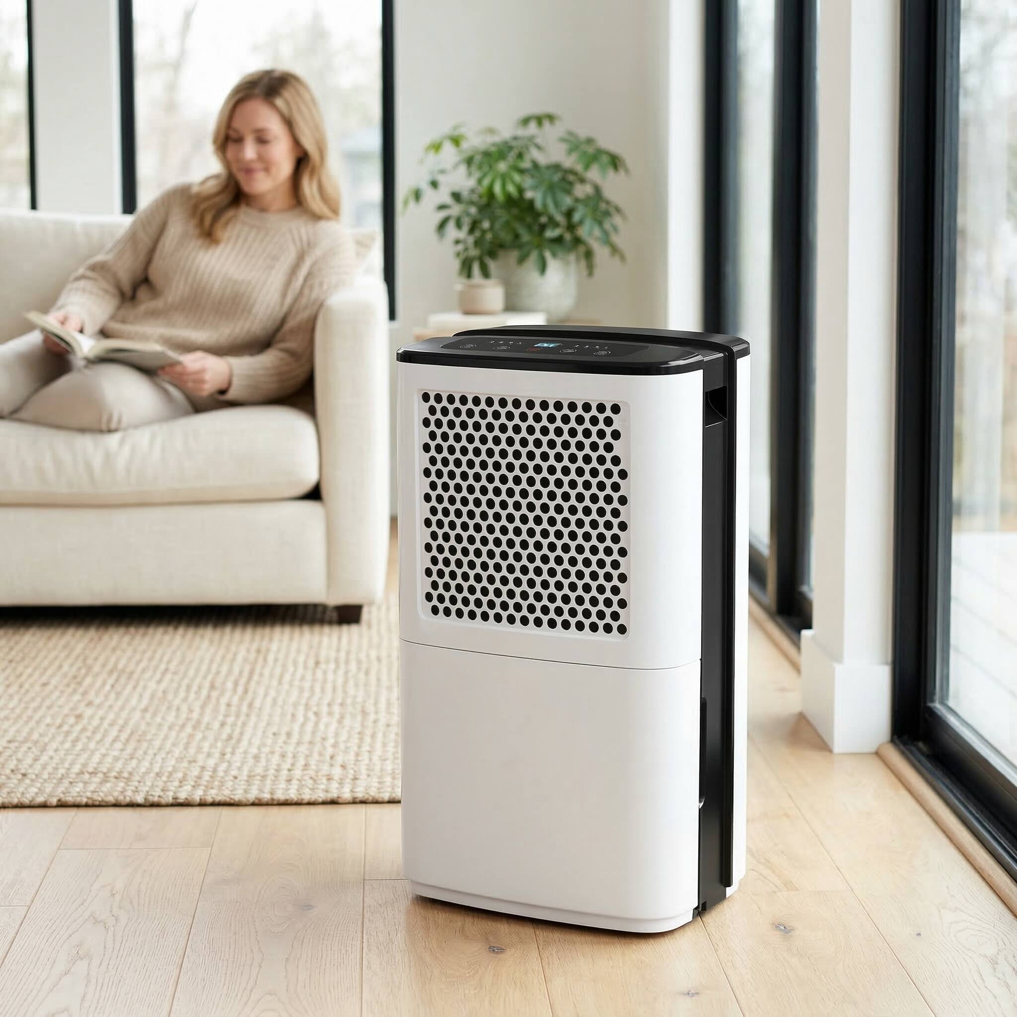 Alt View 2. Airplus - 2000 Sq. Ft 38 Pints Portable Dehumidifier with Anionic Air Release Auto Defrost.