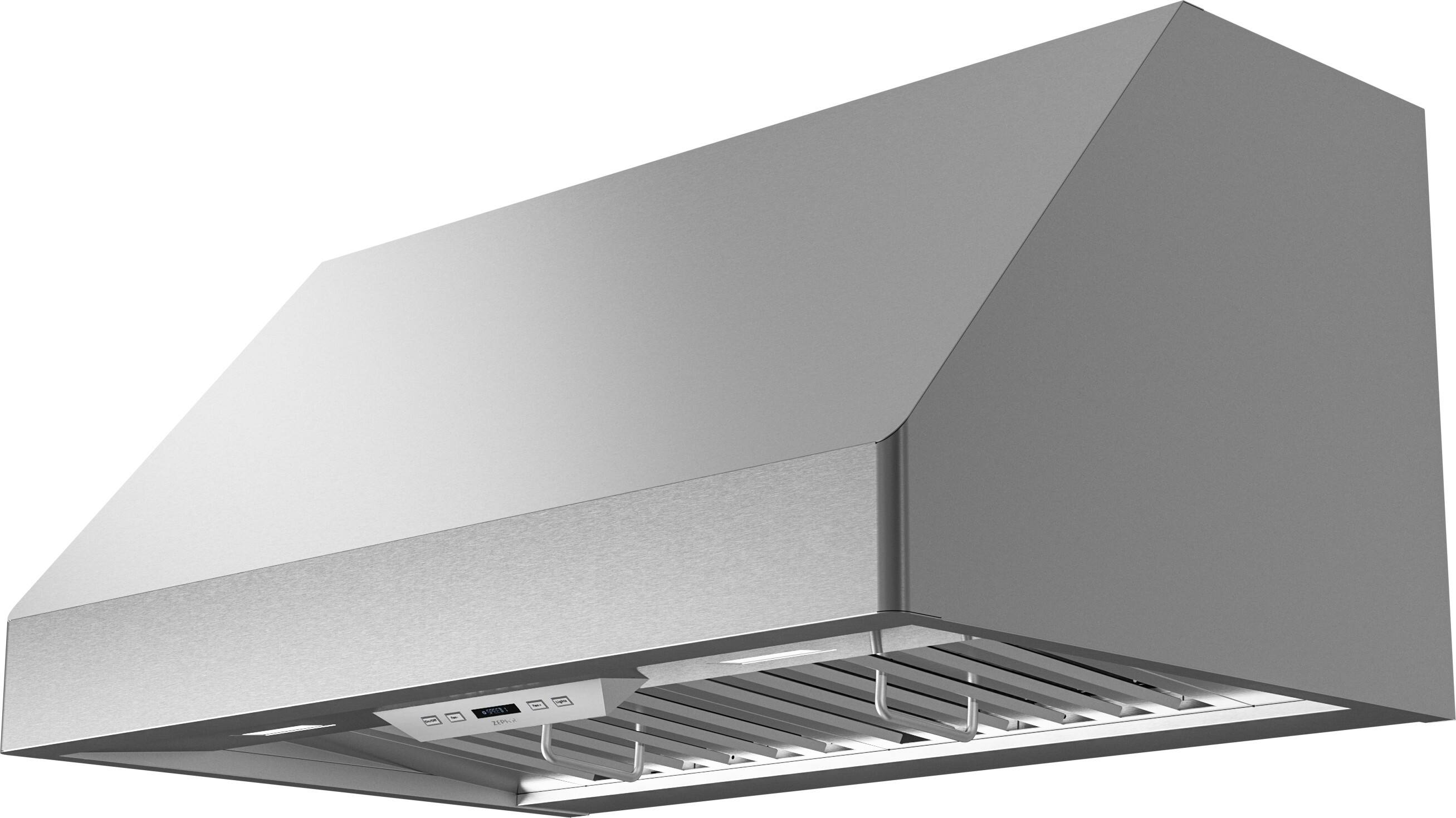 Angle. Zephyr - Tempest II 36 in. 650 CFM Wall Mount Range Hood with LED Light - Stainless Steel.