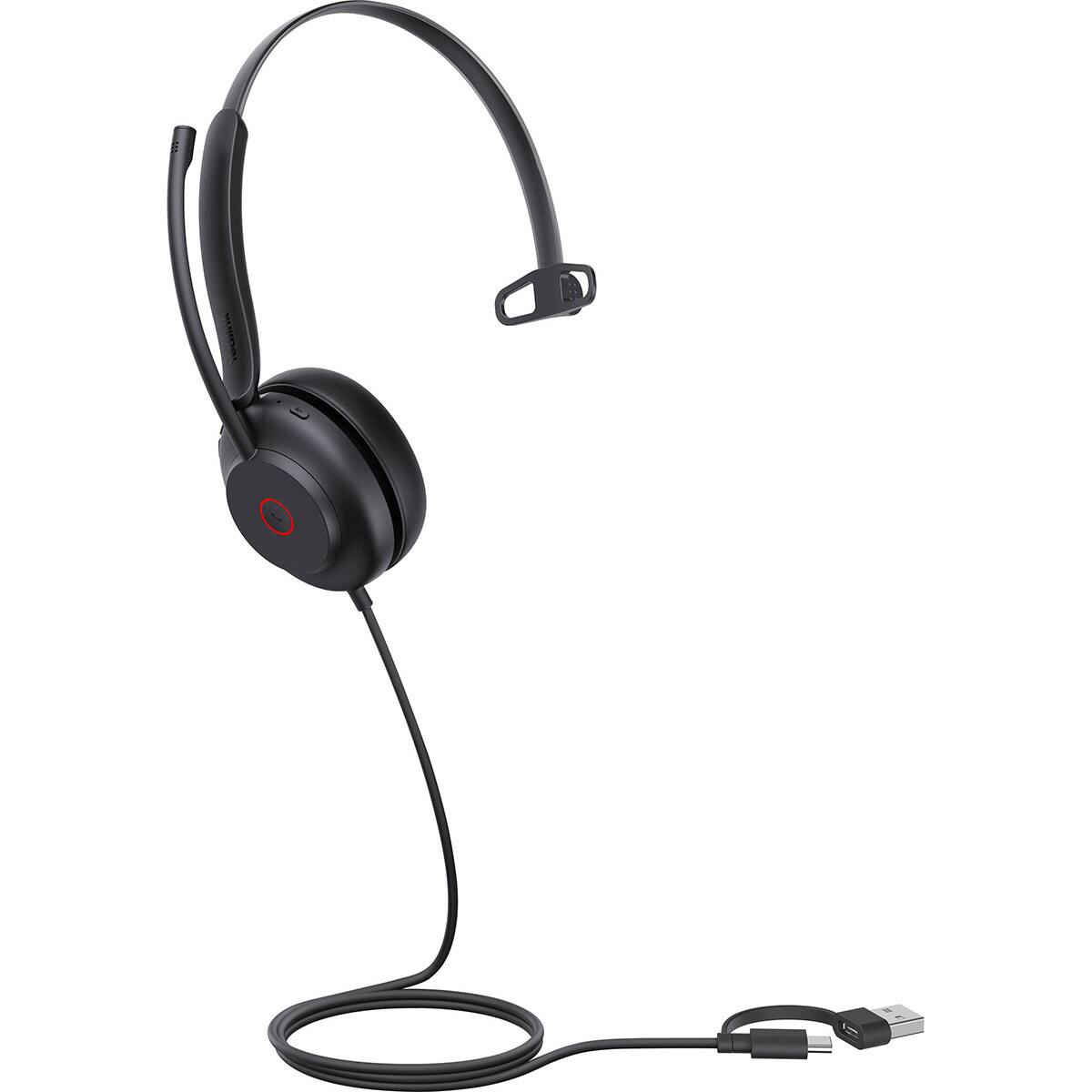Alt View 3. Yealink - Yealink Yealink USB Wired Headset - Red.