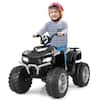 Front. Costway - Costway 24V Kids Ride-On Electric ATV 4-Wheeler Quad Car with Wireless Connection - Black.