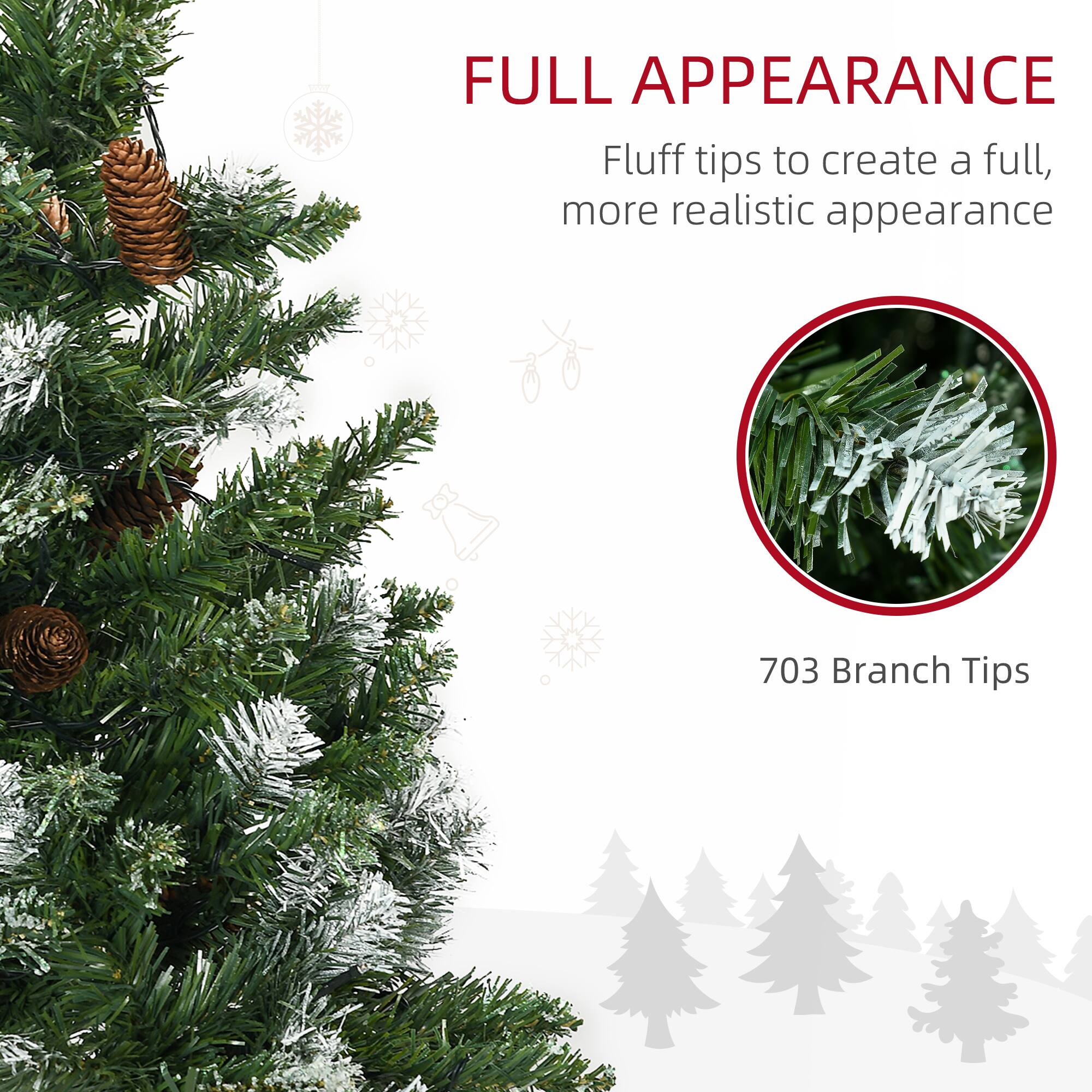 FULL APPEARANCE  
Fluff tips to create a full, more realistic appearance  
703 Branch Tips