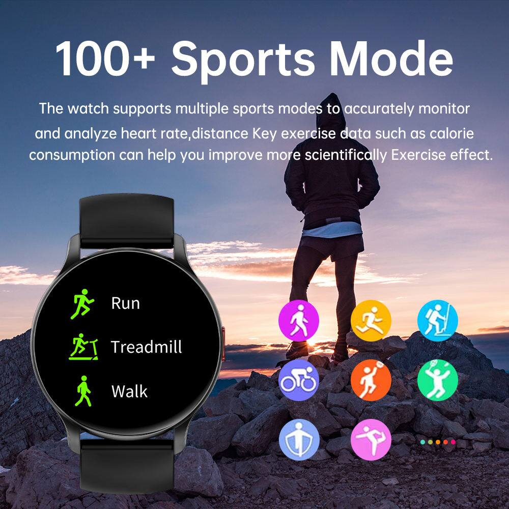 100+ Sports Mode

The watch supports multiple sports modes to accurately monitor and analyze heart rate, distance, and key exercise data such as calorie consumption can help you improve more scientifically Exercise effect.

Run
Treadmill
Walk