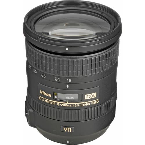 Nikon - AF-S DX Nikkor 18-200mm f/3.5-5.6G ED VR II Zoom Lens 0.22x 18mm to 200mm f/3.5 to 5.6 (International Model) - Black