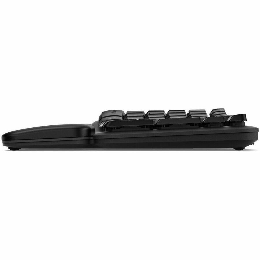 Alt View 2. Kensington - Kensington Pro Fit Ergo KB620-RC Wireless Rechargeable EQ Keyboard - Wireless Connectivity - Bluetooth/RF - Full-size - Black.