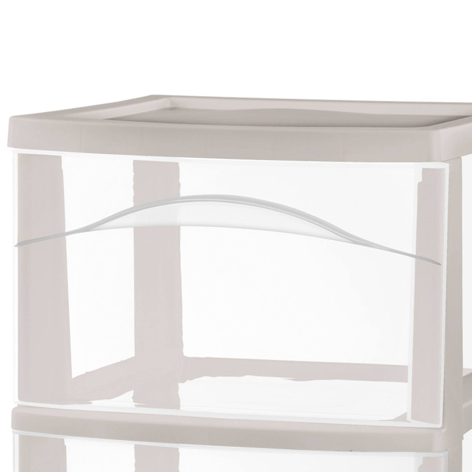 Alt View 4. Sterilite - Sterilite 3 Drawer Storage Cart, Plastic Rolling Organization, Grey Pumice, 8 Pk - Grey Pumice.