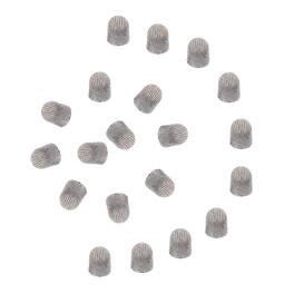 Unique Bargains - 15pcs 5.5mm Fiber Mesh Replacement Tips for Capacitive Touch Screen Stylus Pen, Soft No Scratch - Silver Black