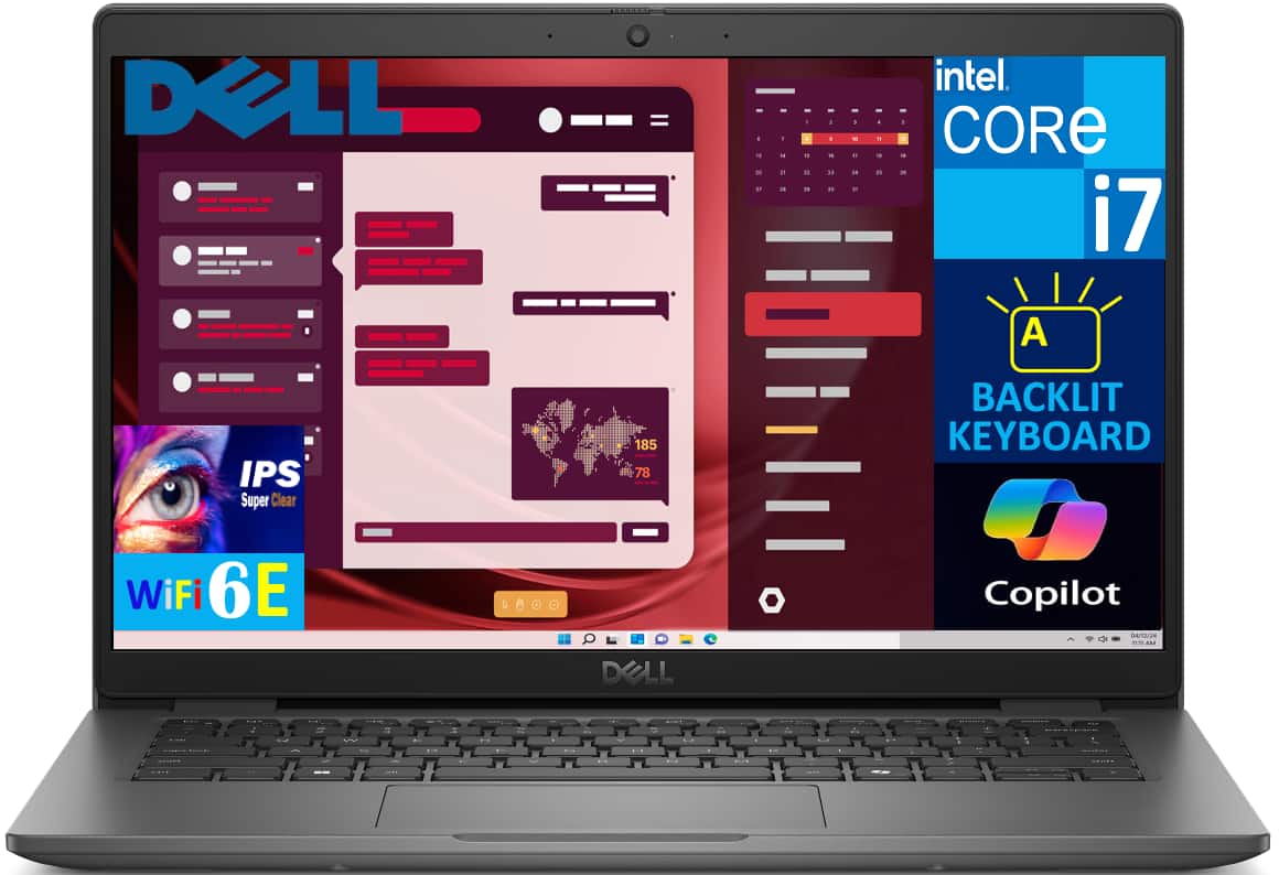 Dell
Intel Core i7
IPS Super Clear
WiFi 6E
Backlit Keyboard
Copilot