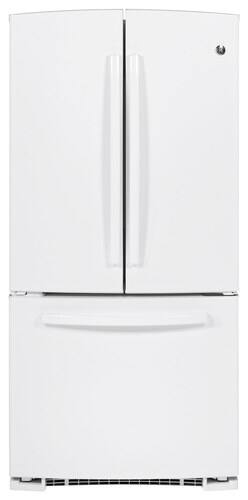 Front Standard. GE - 22.1 Cu. Ft. French Door Refrigerator - White.