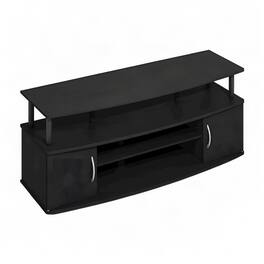 FurniFact - Large Entertainment Center for TVs up to 55 inches with Storage - Darkwood