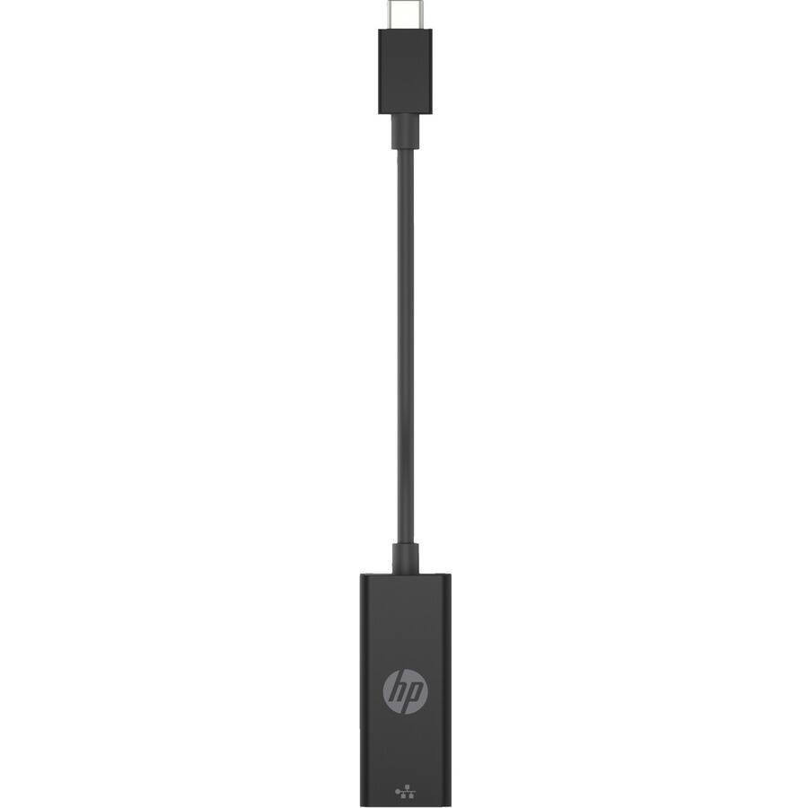 Alt View 5. HP - HP Ethernet Adapter - USB Type C - 1 Gbit/s Data Transfer Rate - 1 - Twisted Pair - 1000Base-T - TAA Compliant - Black.