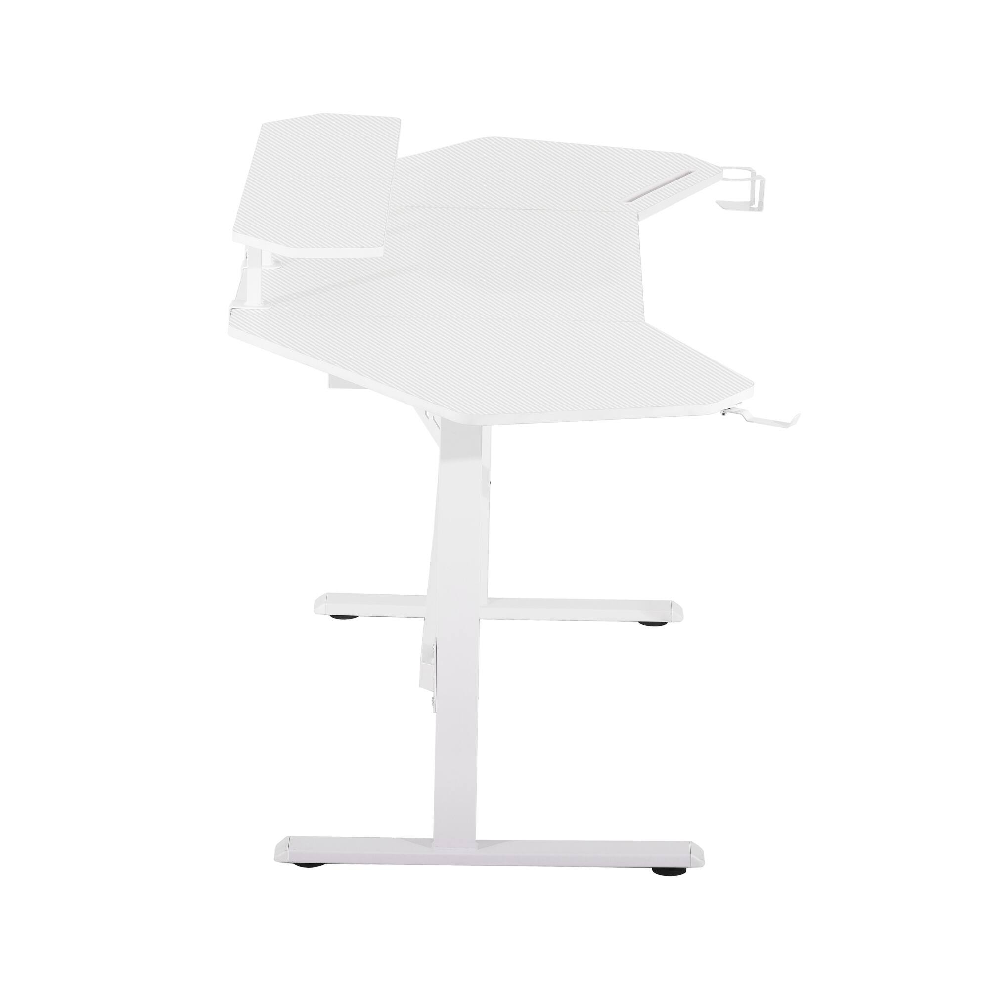 Alt View 8. GOODSILO - Premium Gaming Desk with Shelves and Accessory Holders for Enhanced Gaming Experience - White.