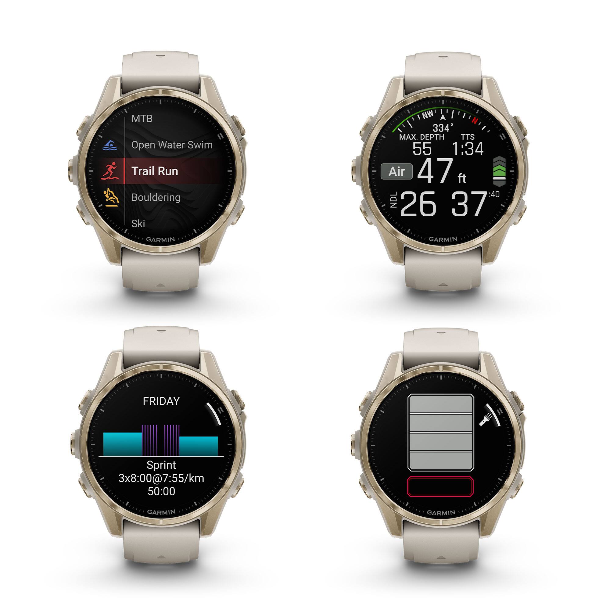 MTB  
Open Water Swim  
Trail Run  
Bouldering  
Ski  

334  
MAX DEPTH 55  
TTS 1:34  
Air 47 ft  
NDL 26 37  

FRIDAY  
Sprint  
3x8:00@7:55/km  
50:00