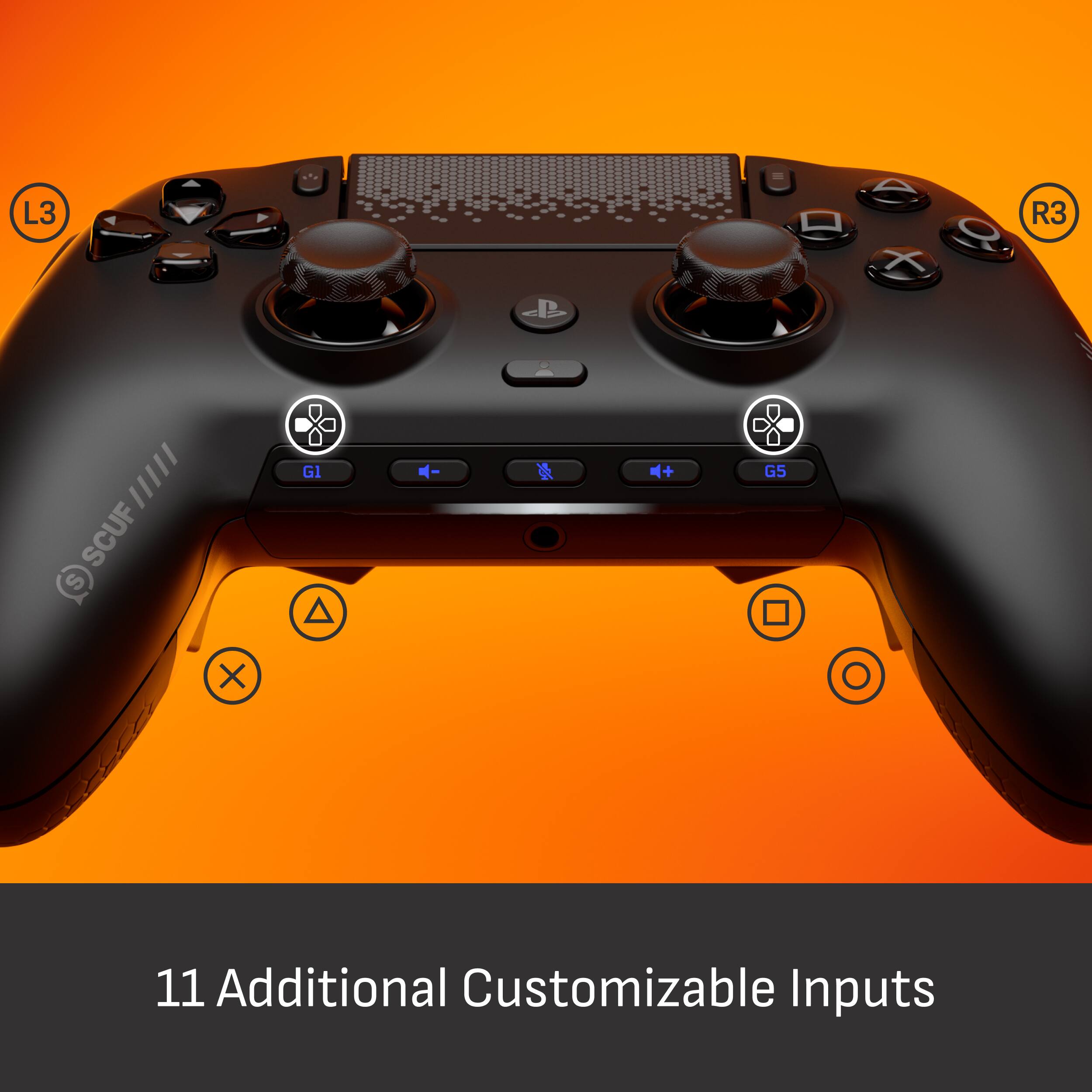 L3 1 X R3 W SCUF X G1 - + G5 11 Additional Customizable Inputs